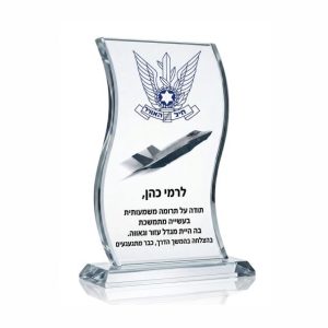 מגן הוקרה גלי זכוכית