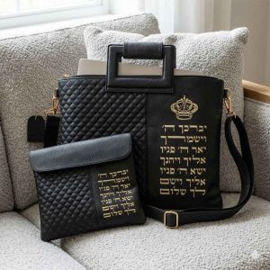 תיק טלית ותפילין שחור זהב
