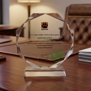 מגן הוקרה שקוף מתומן